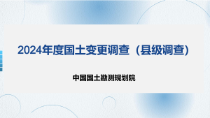 全国国土变更调查《2024年度国土变更调查（县级调查）》