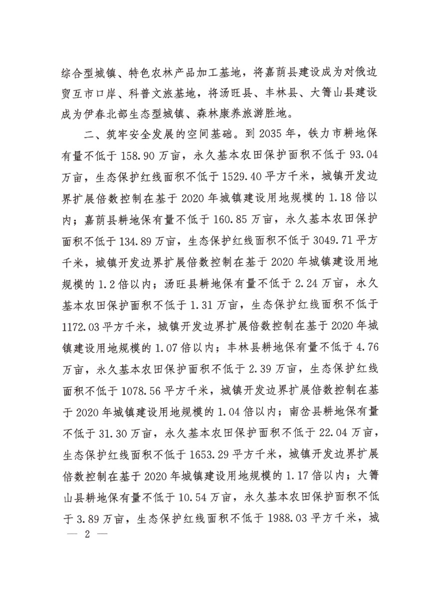 黑龙江省铁力市国土空间总体规划（2021-2035年）-2