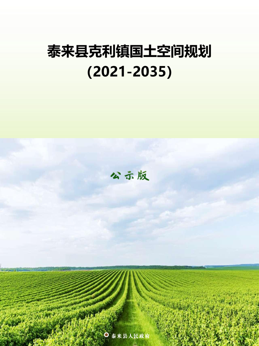 泰来县克利镇国土空间总体规划（2021-2035年）-1