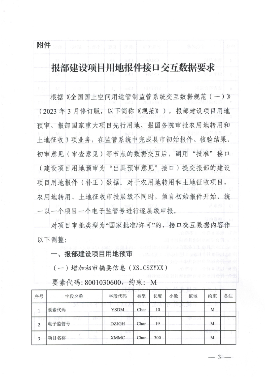 自然资源部《关于在用途管制监管系统集成部一网申报建设用地报批功能的函》自然资用途管制函〔2023〕35号-3